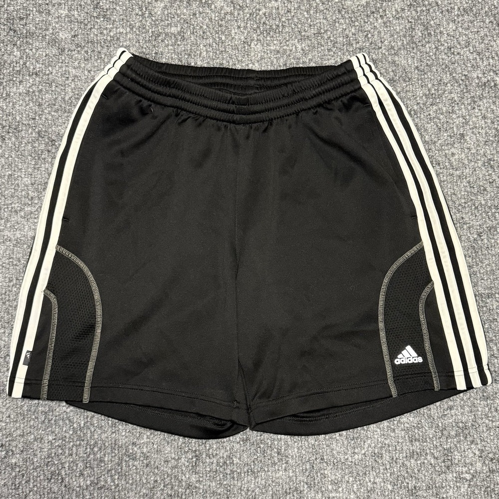 Adidas Shorts Soccer Shorts Running Athletic 7" Inseam Y2K Black Mens Sz Medium